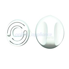 0609100282 Stove Knob &amp; Skirt White Simpson GENUINE Part