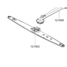 694570156 Genuine Smeg Dishwasher Upper Sprayer DWAU6214X2