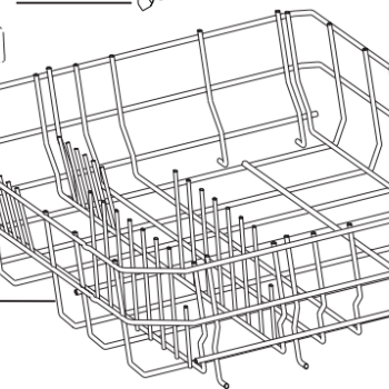 1759002500 Genuine IAG / Euromaid Dishwasher Lower Basket GDS14