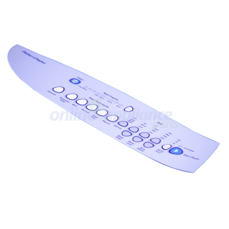 421171 Touch Panel Fascia Decal, Washing Machine, Fisher & Paykel. Genuine Part