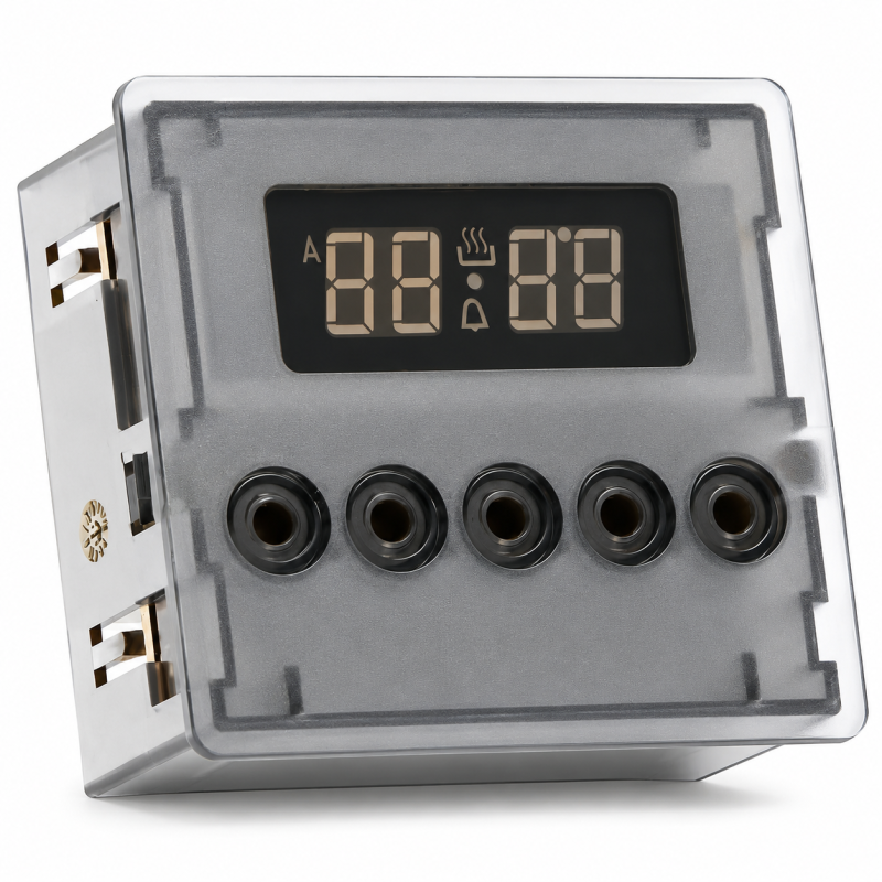Showing image for 816292759 5 button clock, Oven/Stove, Smeg. Genuine Part 816292759 5 button clock, Oven/Stove, Smeg. Genuine Part Oven/Stove Parts > Clocks and Timers image