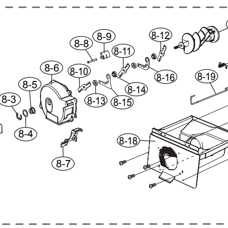 DA97-06072E Genuine Samsung Fridge Assembly Tray Ice Bucket Assembly (Auger Assy) RSA1UTSL1XSA