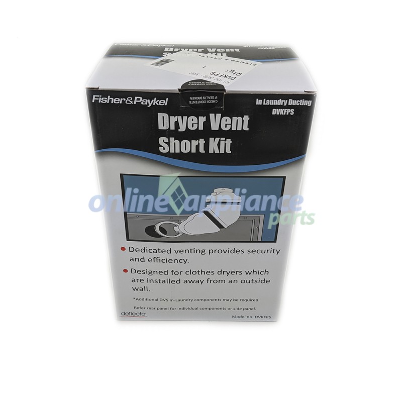 DVKFPS Kit Vent Short, Dryer, Fisher & Paykel. Genuine Part