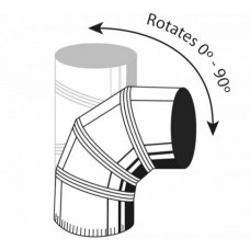 ELB049030 Deflecto Adjustable Elbow 0-90DEG 100MM 