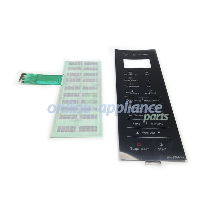 Showing image for F630YBT00BQP Membrane Switch, Microwave, Panasonic. Genuine Part F630YBT00BQP Membrane Switch, Microwave, Panasonic. Genuine Part Microwave Parts image