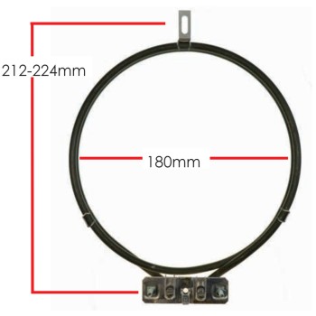 FE-17 2.1Kw Universal European Fan Element, Oven/Stove, Wilson Elements. Genuine Part