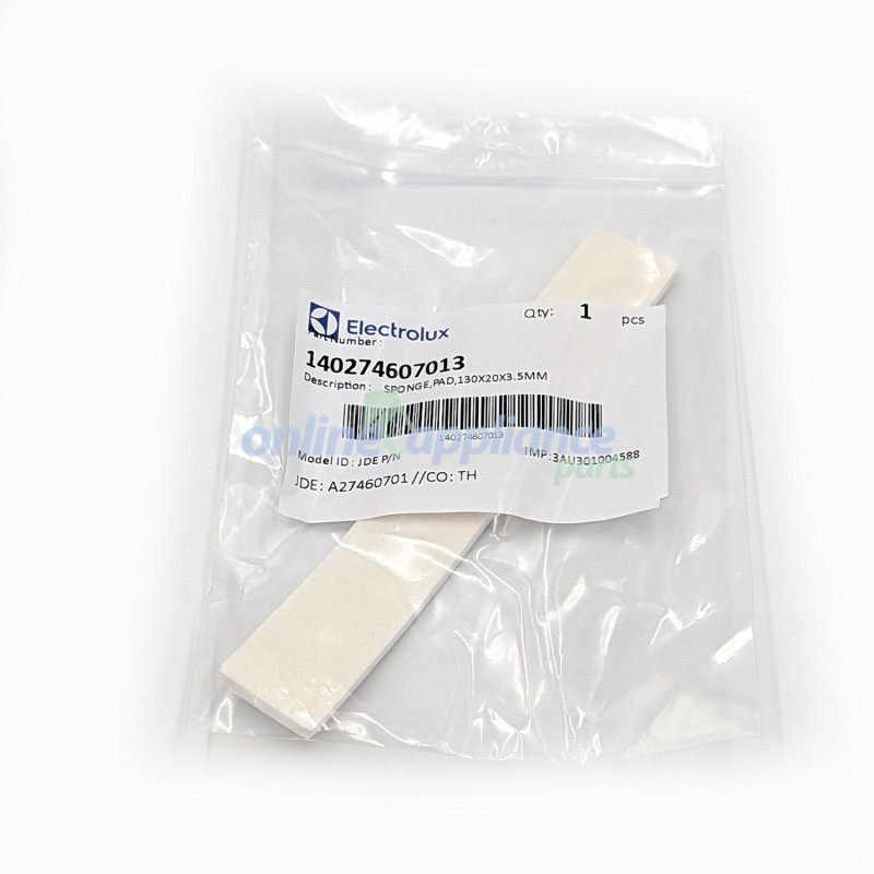 140274607013 Sponge Pad,130 X 20 X 3.5MM, Fridge, Electrolux. Genuine Part 140274607013 Sponge Pad,130 X 20 X 3.5MM, Fridge, Electrolux. Genuine Part