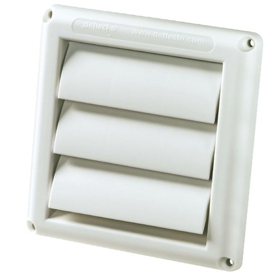 Showing image for HSR5W Air Flow 125mm Louvered Vent Universal HSR5W Air Flow 125mm Louvered Vent Universal Dryer venting & wall brackets, Deflect-O Ventilation Products, Rangehood Ducting image