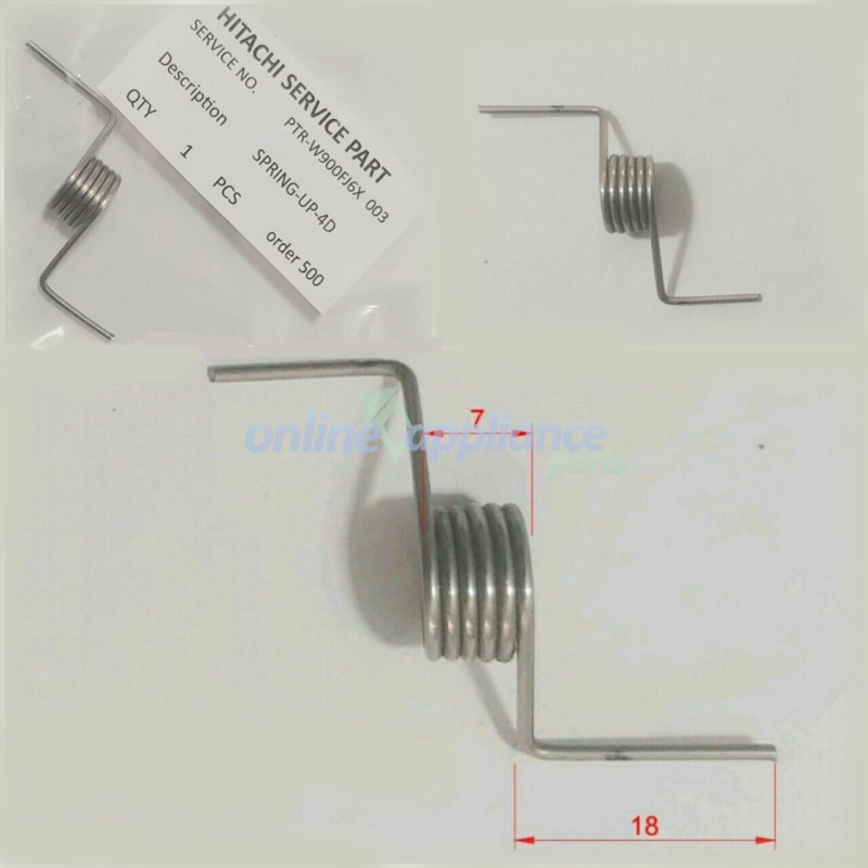 PTR-W900FJ6X 003 Spring Upper Door, Fridge, Hitachi. Genuine Part PTR-W900FJ6X 003 Spring Upper Door, Fridge, Hitachi. Genuine Part