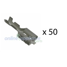 T014 Consumables Spade Nickel Terminals (6.3mm, 50-Pack) Universal