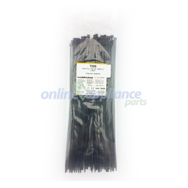 Showing image for T086 Cable Ties Pkt 100 280Mm X 3 6Mm Universal T086 Cable Ties Pkt 100 280Mm X 3 6Mm Universal Tools and other Goodies image