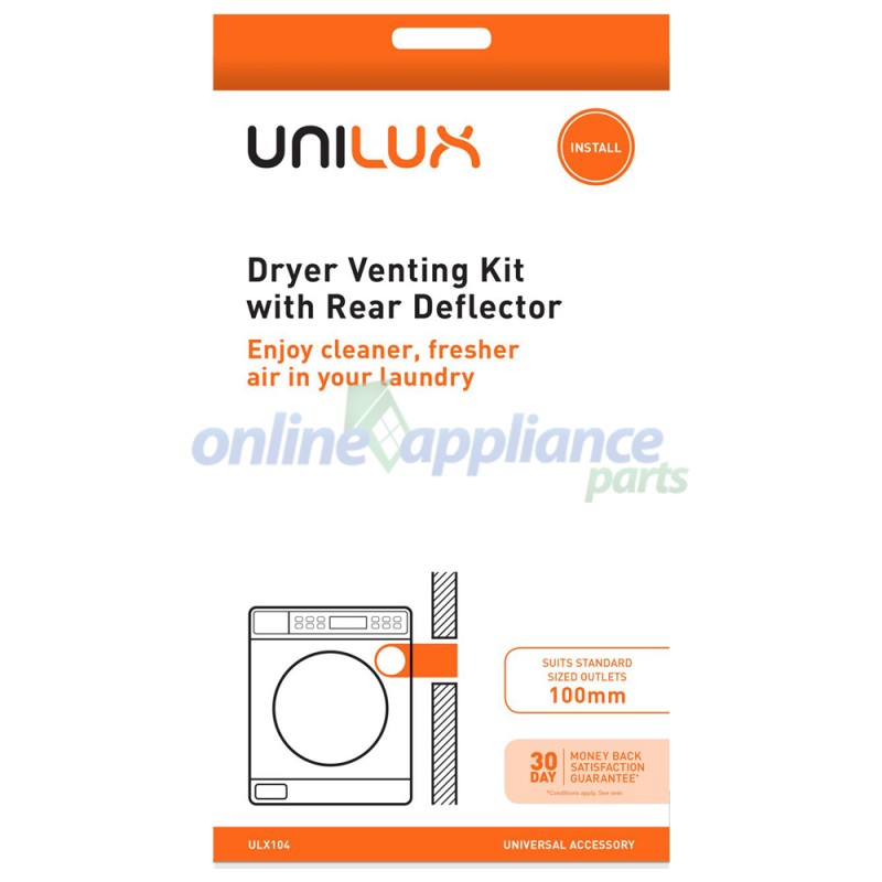 ULX104 Unilux Universal Dryer Venting Kit with Rear Deflector ULX104 Unilux Universal Dryer Venting Kit with Rear Deflector