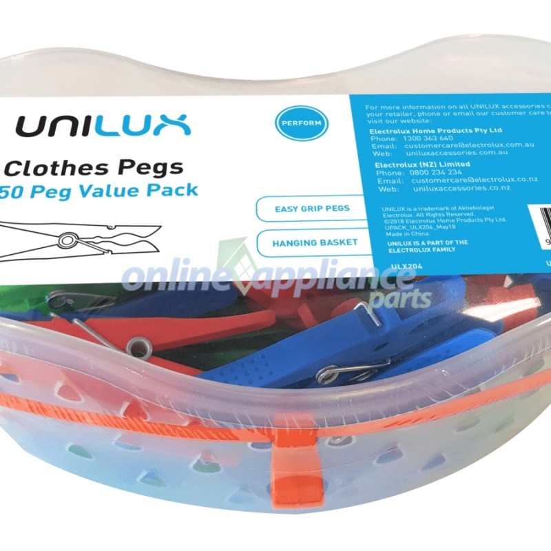 ULX204 Genuine Electrolux Washer Dryer 50 Clothes Pegs & Basket