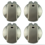 UK-48S4 Universal Cooktop / Oven Knob Stainless Steel 48mm (Pack 4)