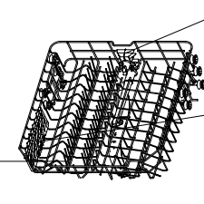 12976000000461 Genuine Technika / Omega Dishwasher Top Basket Rack TBD4SS-5 EDV604SS