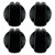 UK-35B4 Cooktop Knob 35 mm Black x 4 with decal set Universal