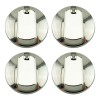 UK-40C4 Cooktop Knob 40 mm Chrome x 4 with decal set Universal
