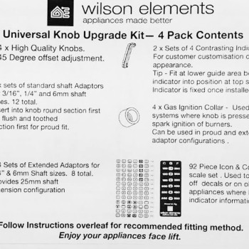 UK-35W1 Cooktop Knob top up pack 35 mm White x 1 Universal